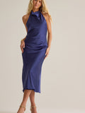 Maggie Satin Midi Dress