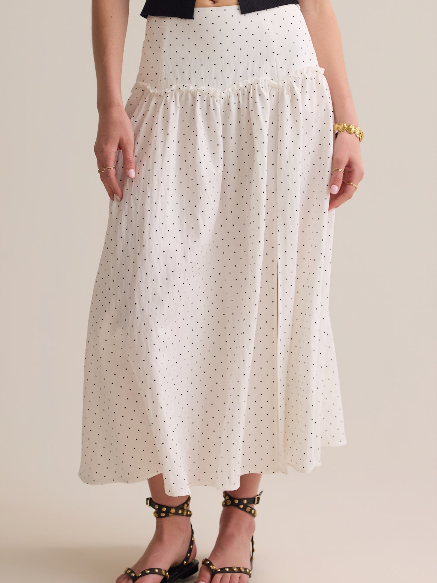 Frances Polka Dot Midi Skirt