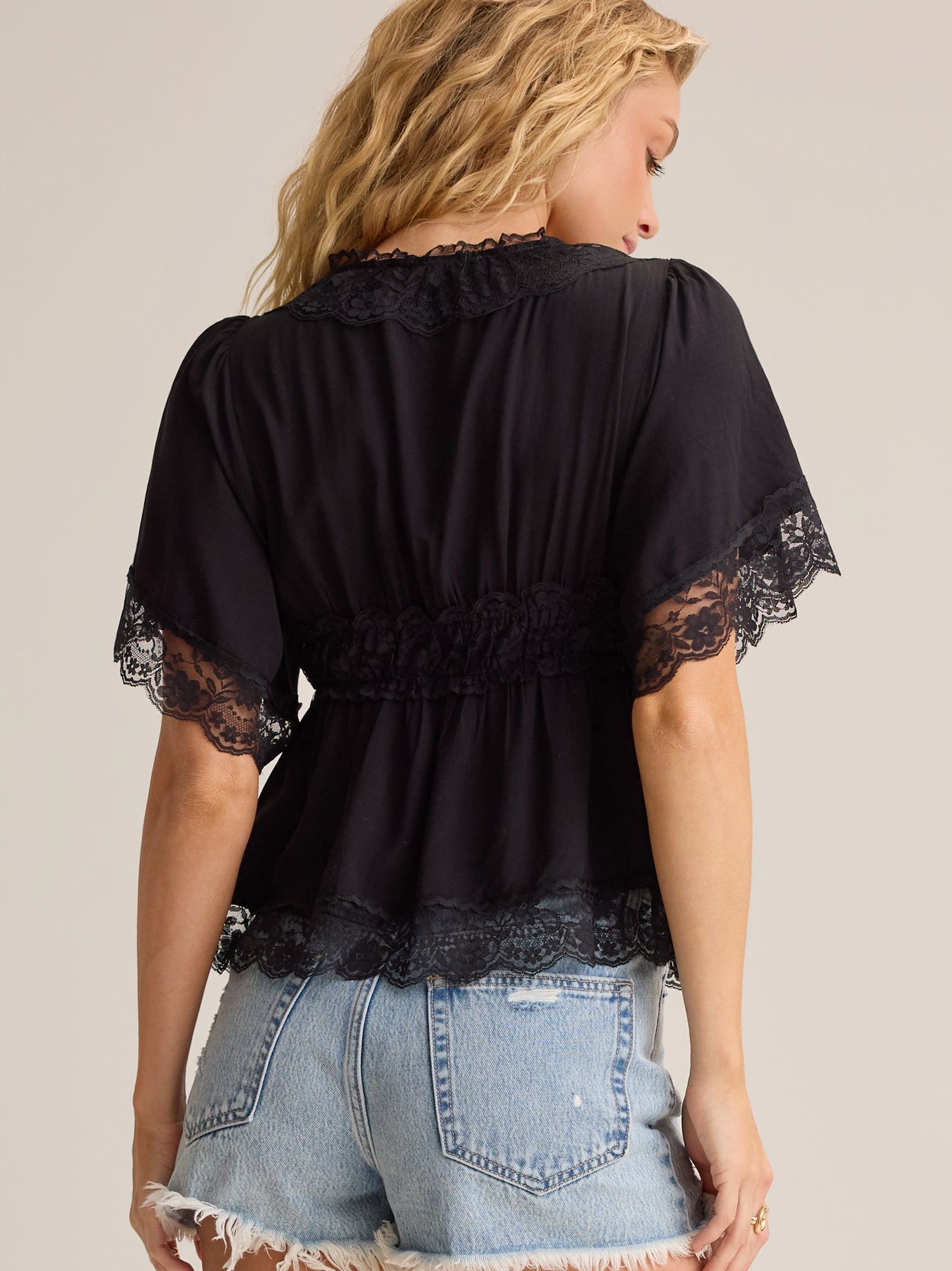 Evanelle Lace Babydoll Top