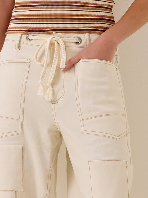 Amelia Tie Barrel Pant