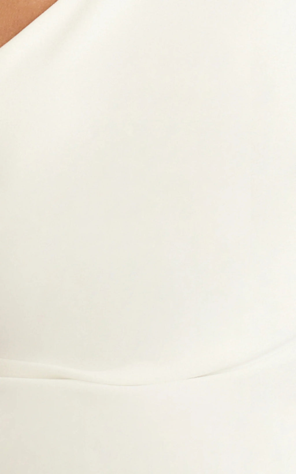 Criselda Maxi Dress - One Shoulder Maxi Dress in White