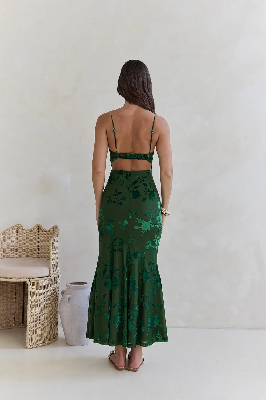 Wildflower Fields Maxi Dress Green