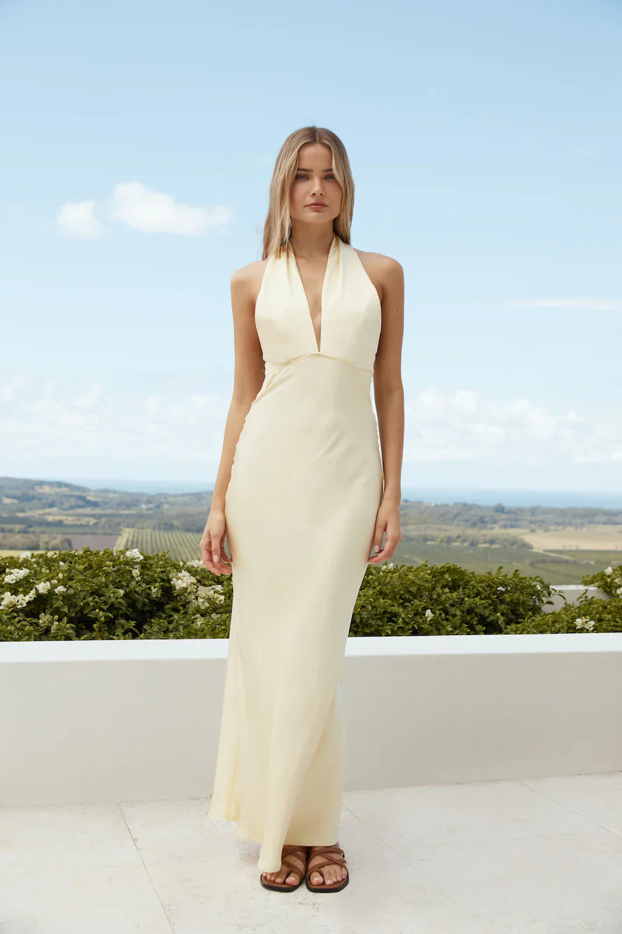 Harmony in Bloom Maxi Dress Yellow