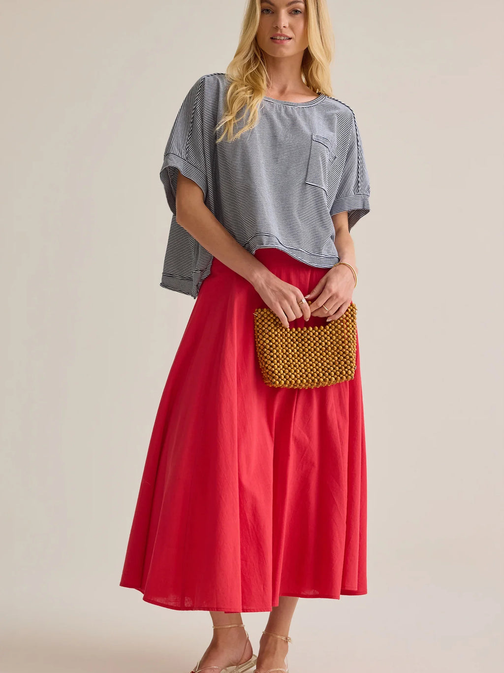 Abigail Stripe Cropped Tee