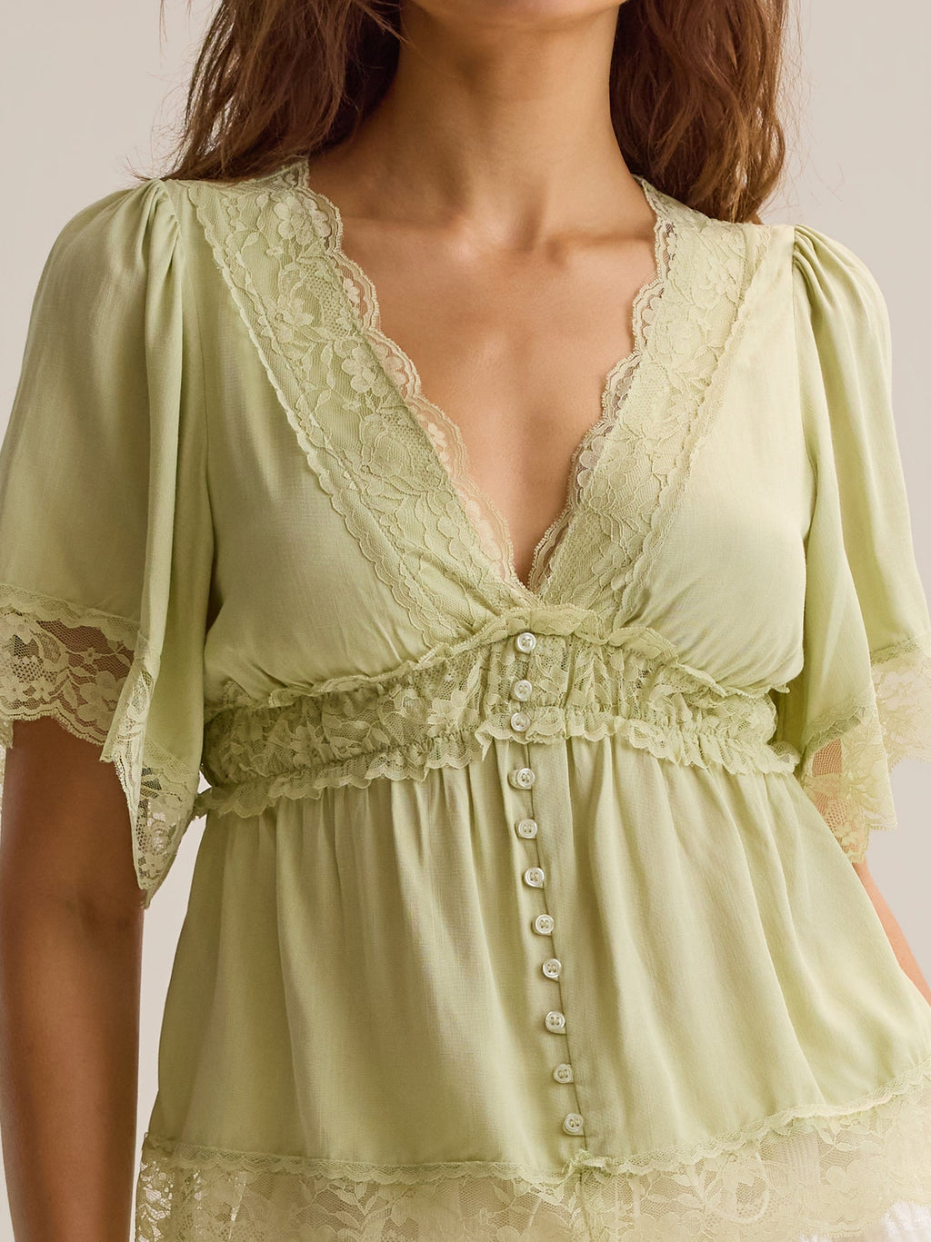 Evanelle Lace Babydoll Top