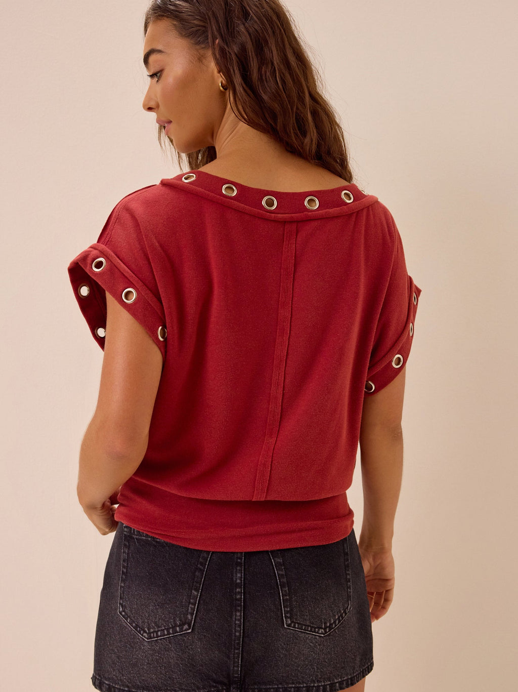 Jovie Boatneck Grommet Top