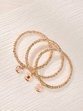 Golden Coast Hammered Bangle Set