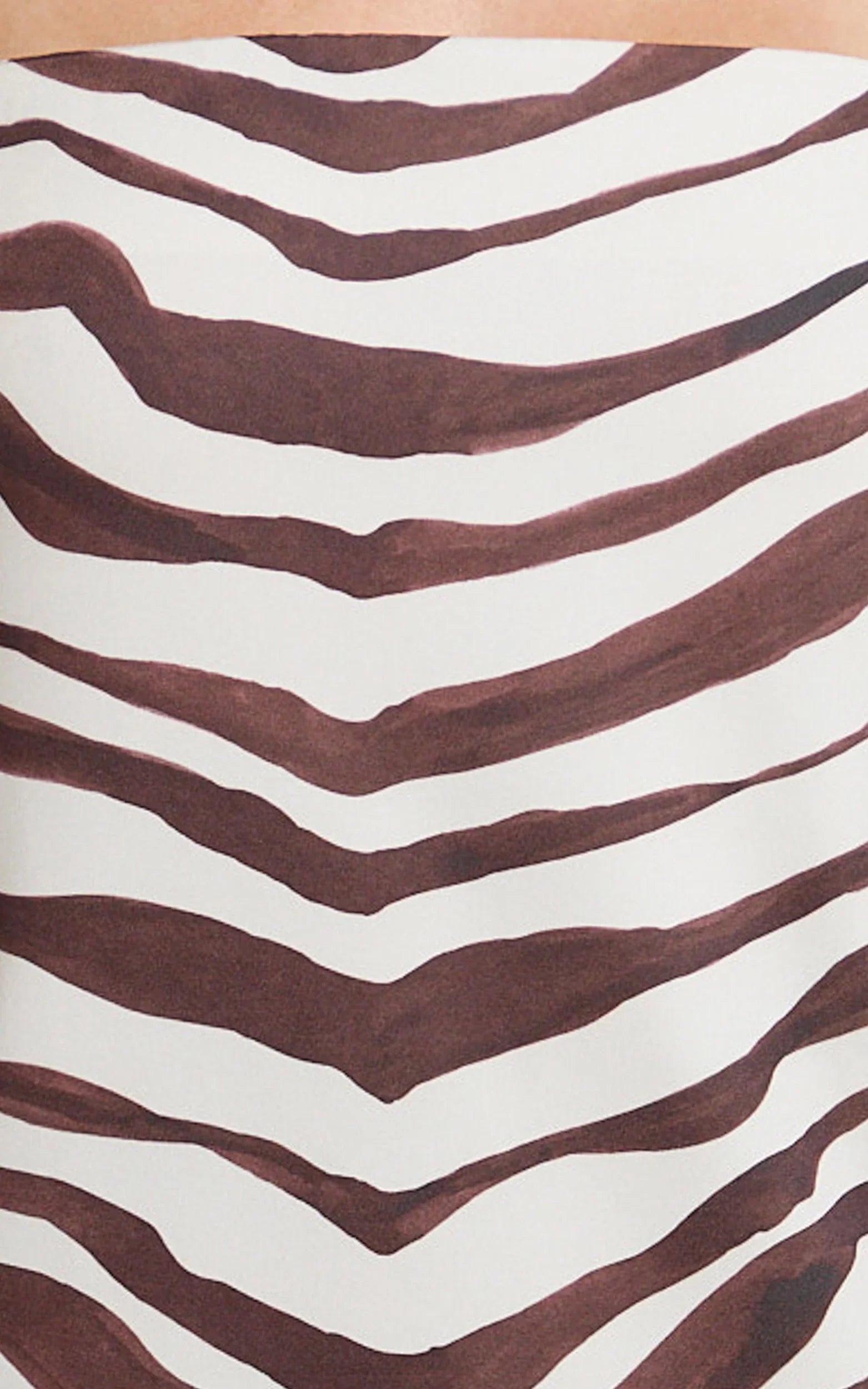 Gwendolyn Mini Dress - Zebra Shift Spaghetti Strap Dress in Choc Zebra