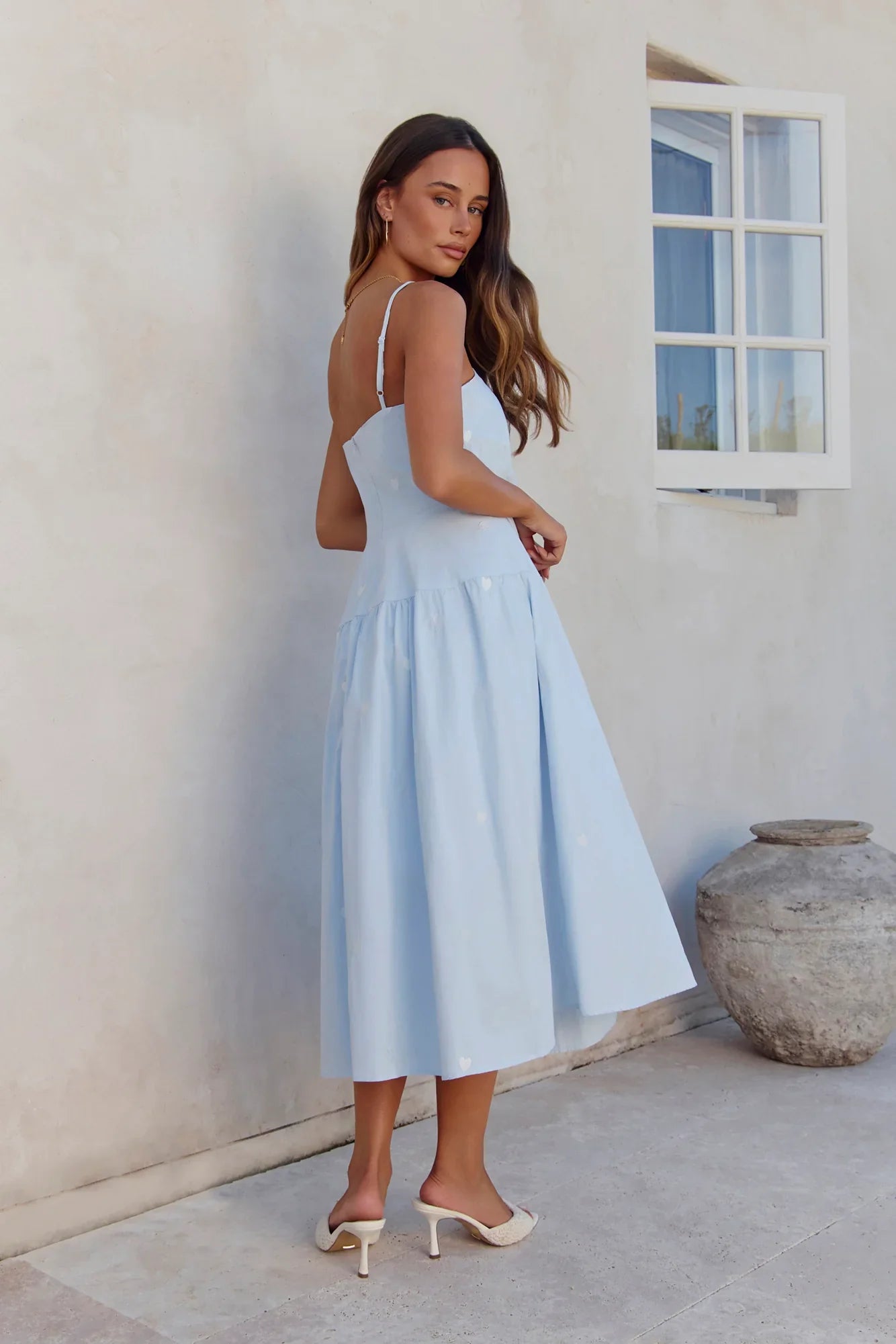 Rising Suns Midi Dress Blue