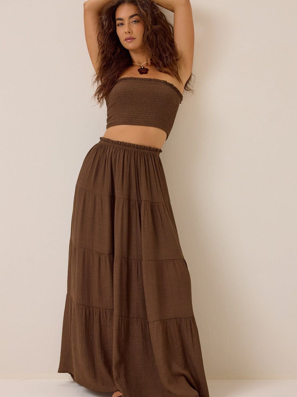 Tate Tiered Flowy Maxi Skirt