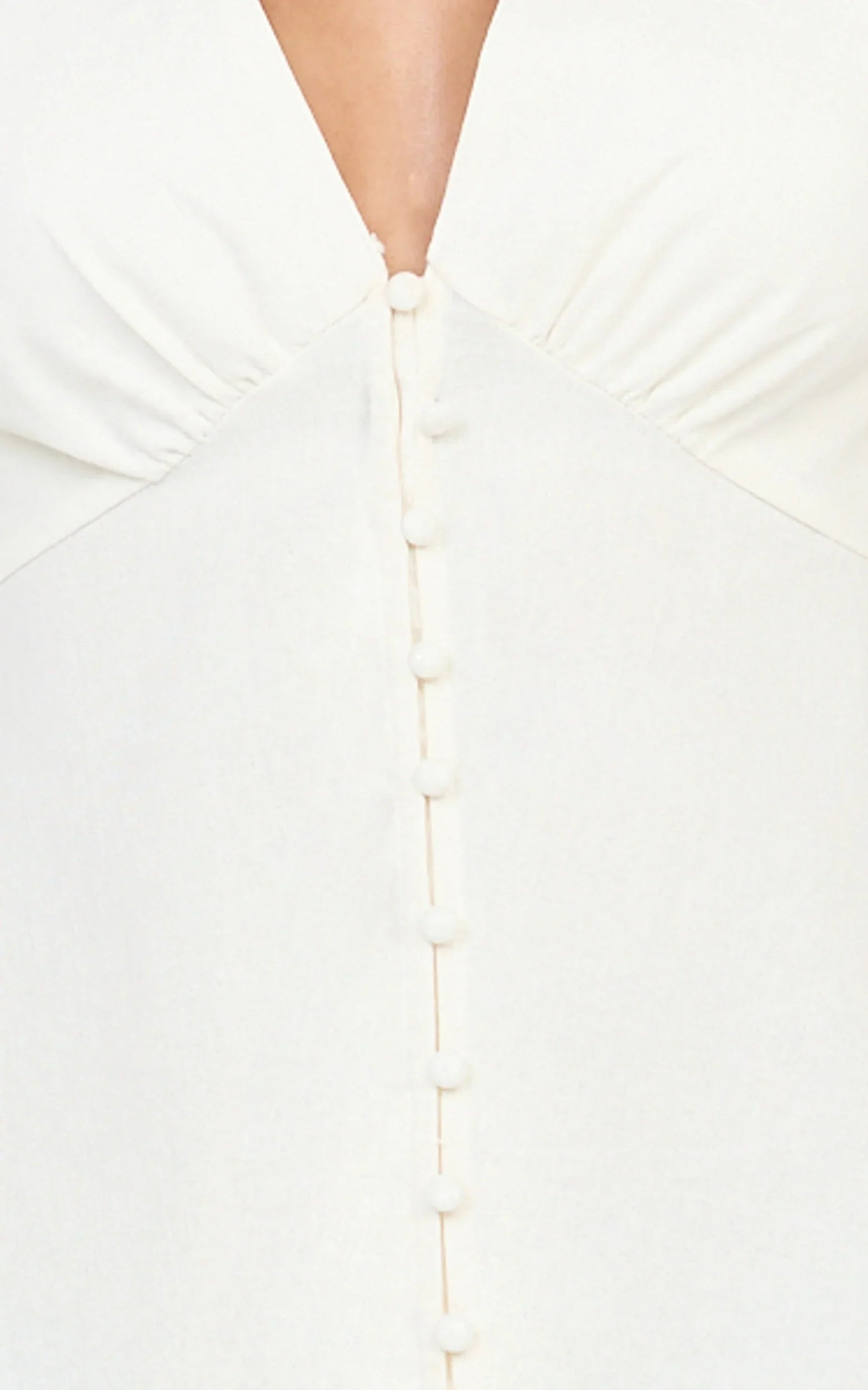Tallulah Mini Dress - Linen V Neck A Line Dress in White