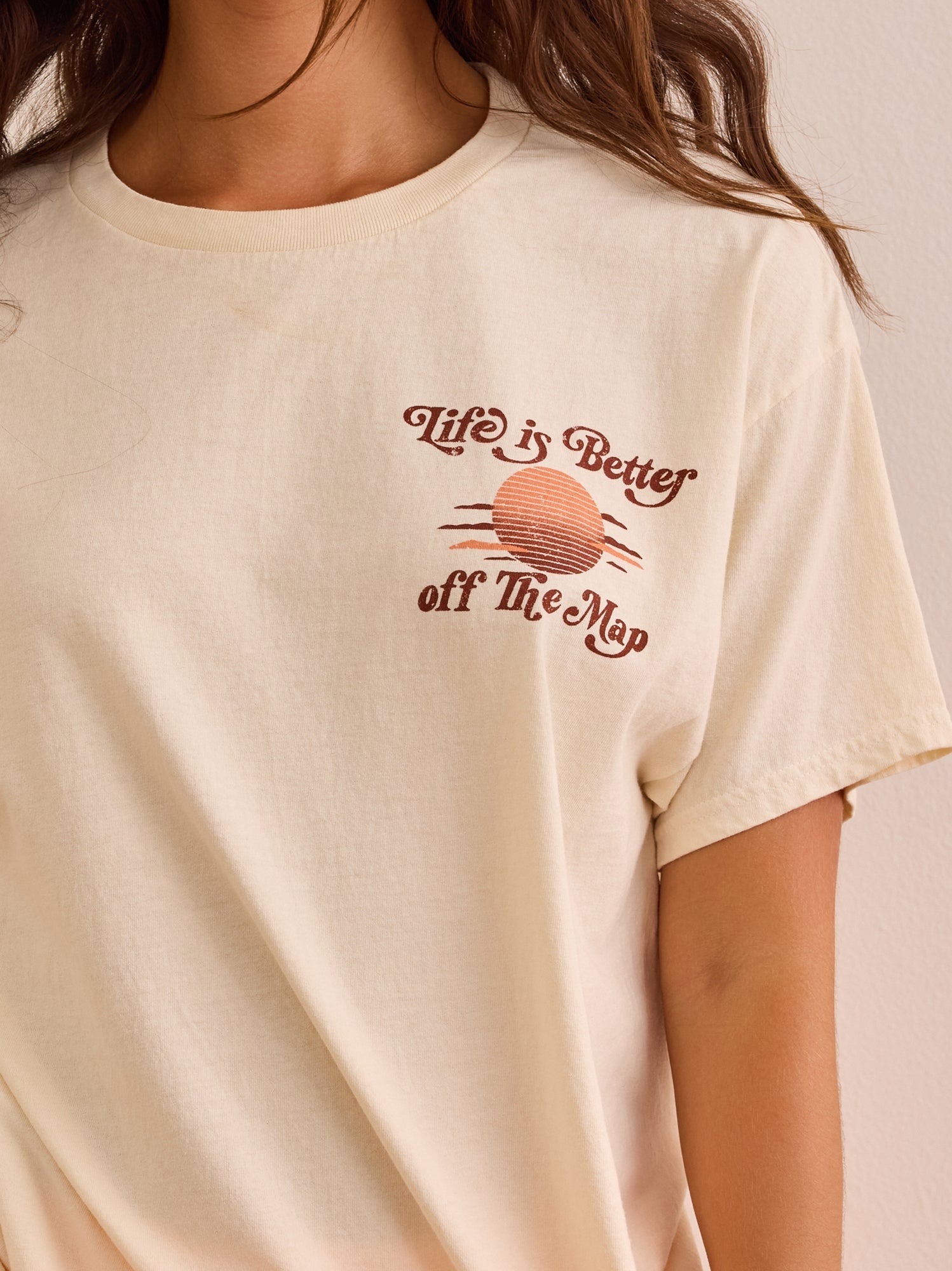 Life is Better Off the Map Oversized Tee