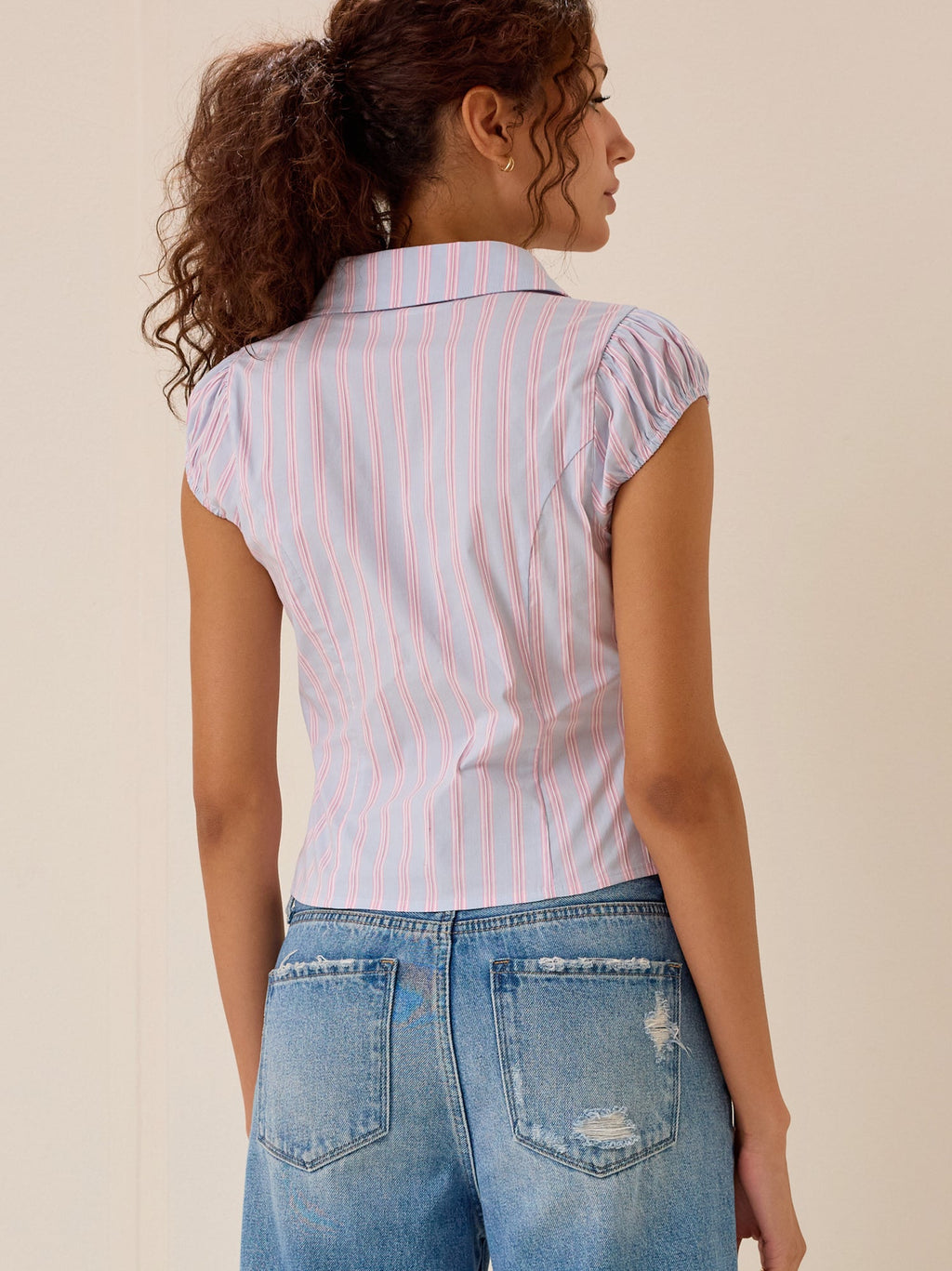 Jude Stripe Button Up Top