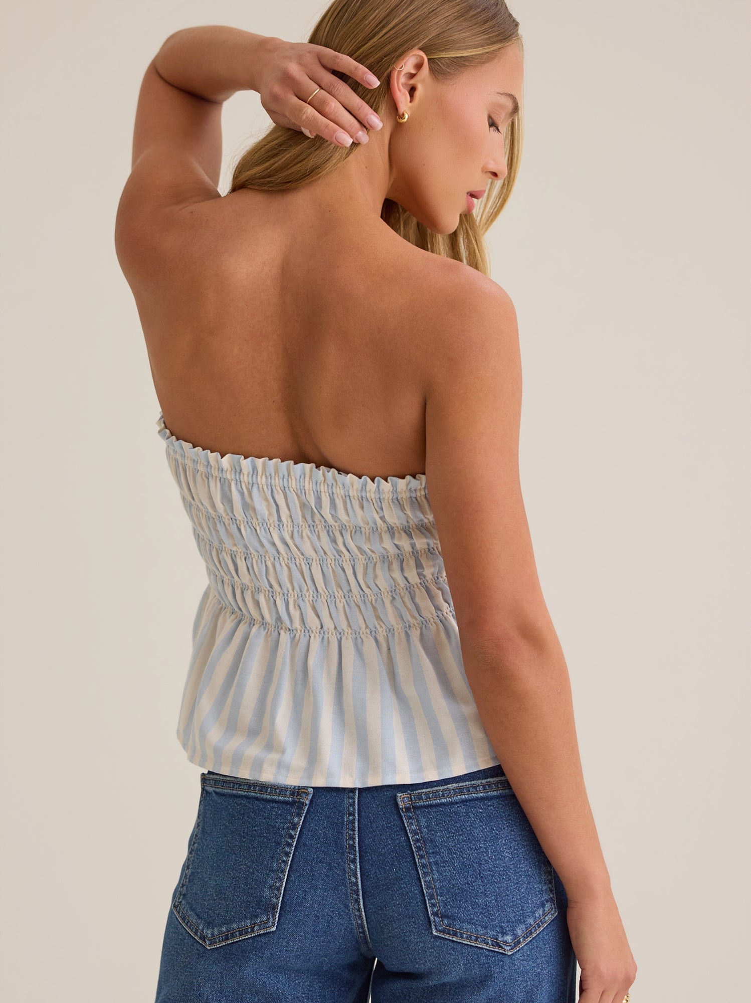 Billie Smocked Tube Tank