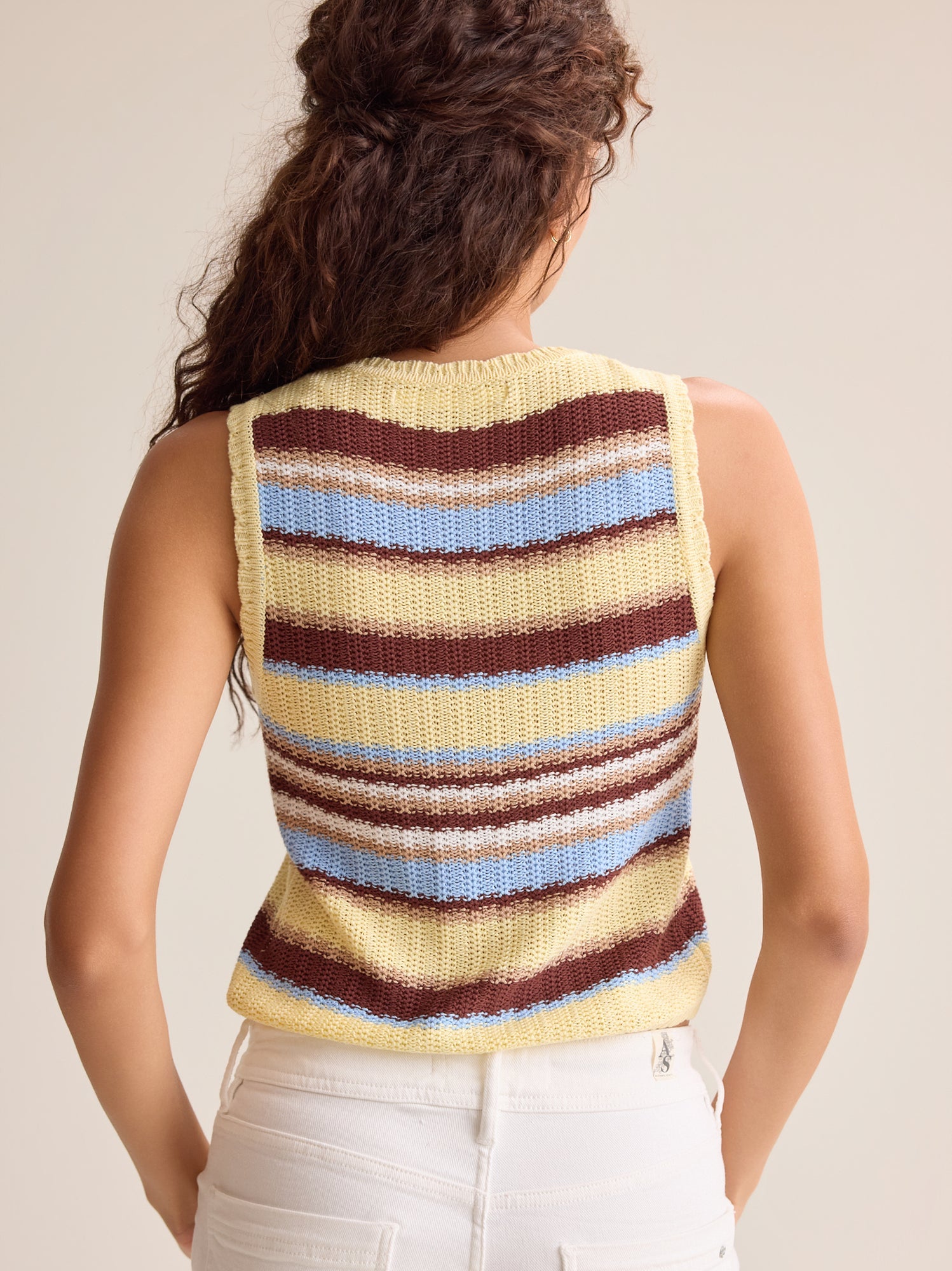 Juno Stripe Tie Front Top