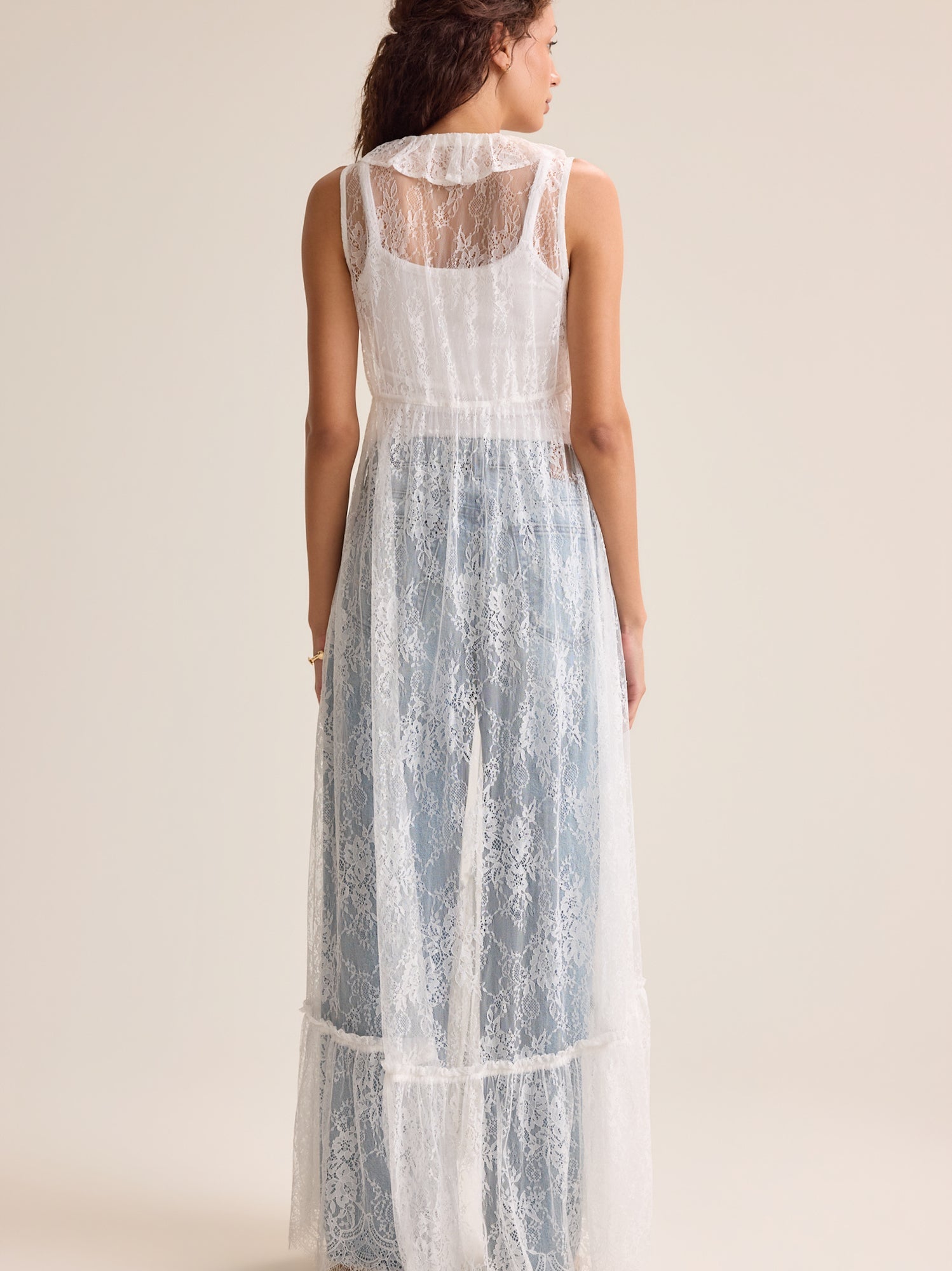 Estelle Lace Tie-Front Kimono