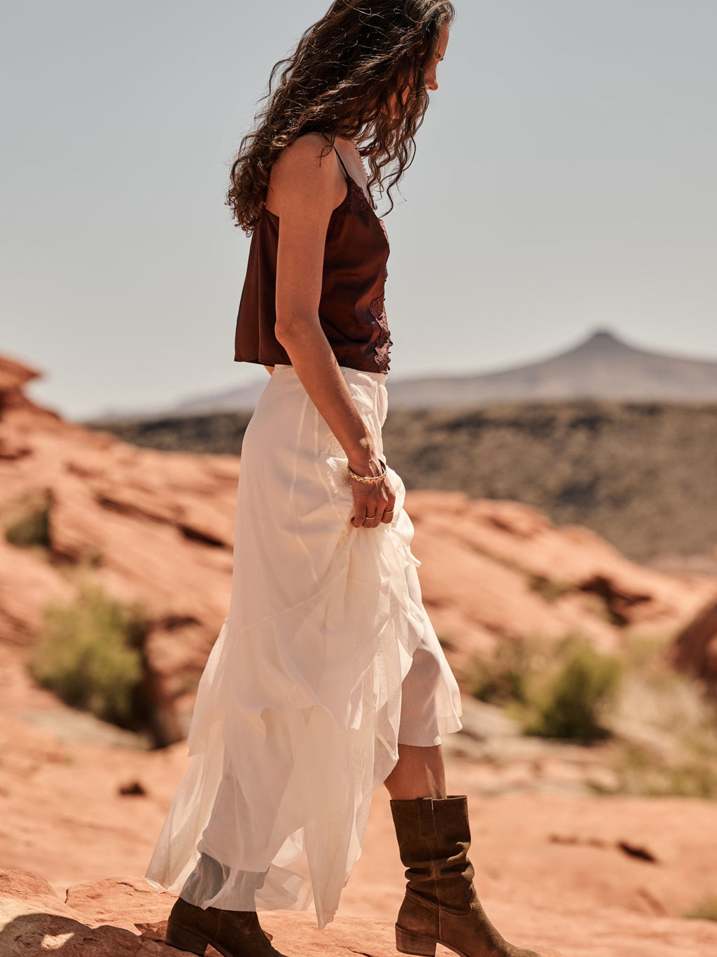 Carlin Ruffle Maxi Skirt