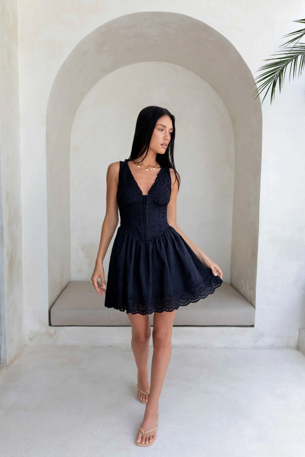 Softly Dreaming Mini Dress Black