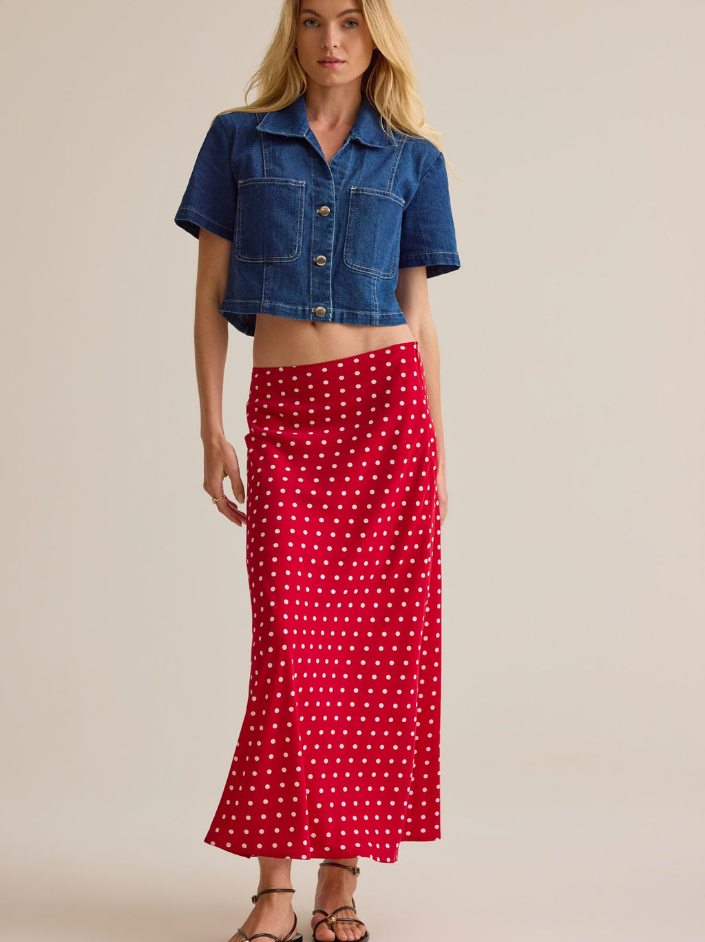 Eleanor Denim Button Up Top