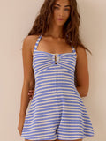 Anna Stripe Halter Romper