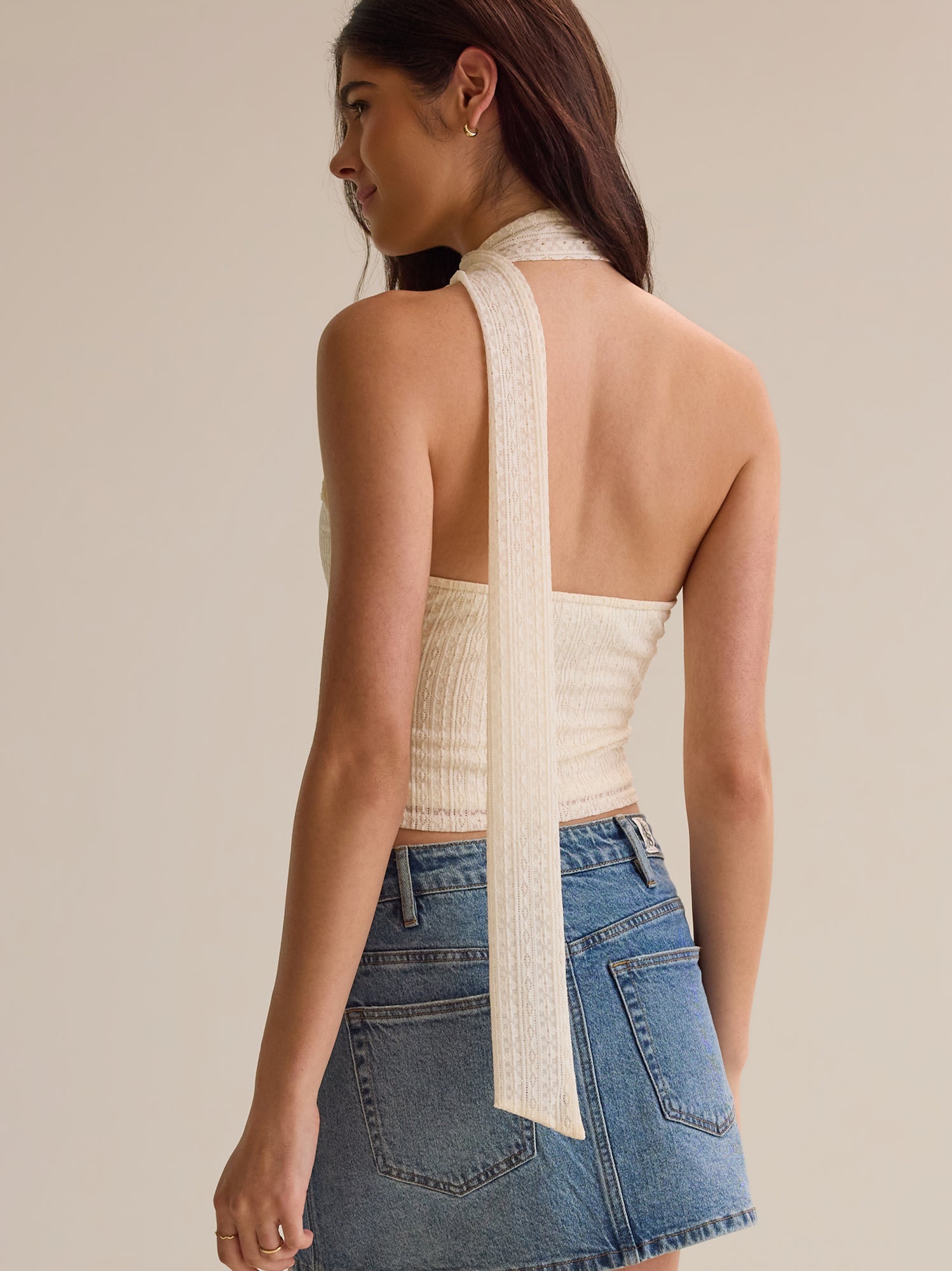 Brenna One Shoulder Lace Tank