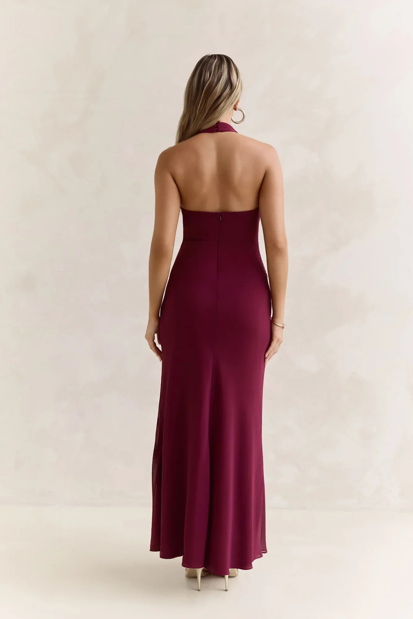 Run To You Halter Maxi Dress Plum