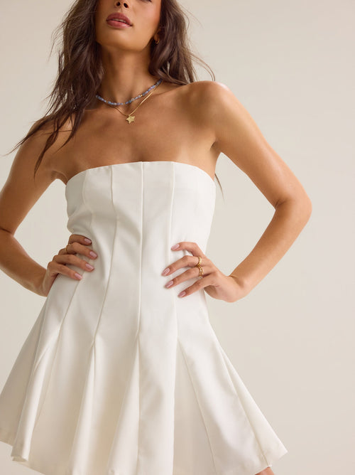 Amie Pleated Mini Dress