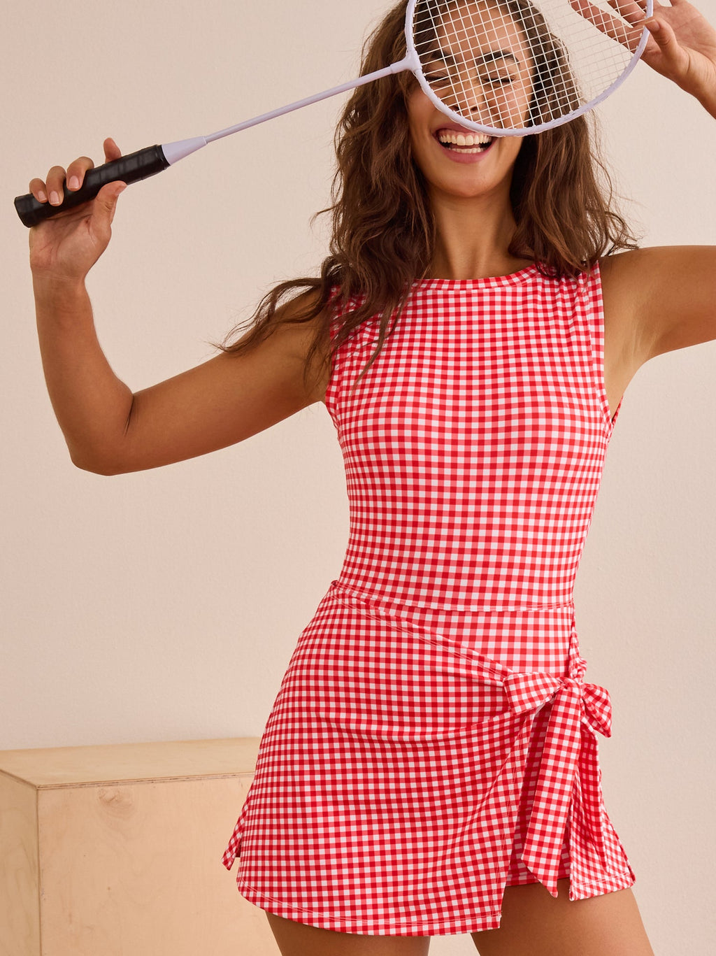 Warm Up Gingham Dress