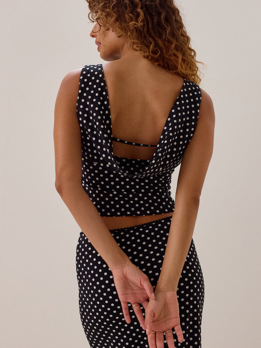 Priscilla Polka Dot Top
