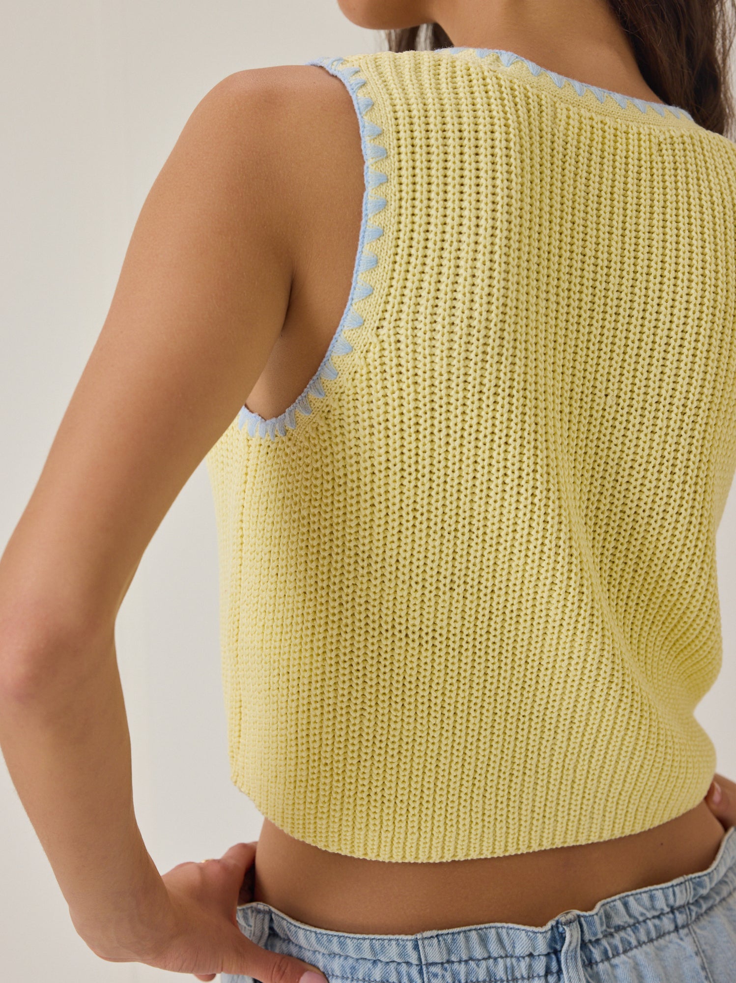 Kelia Contrast Stitch Vest