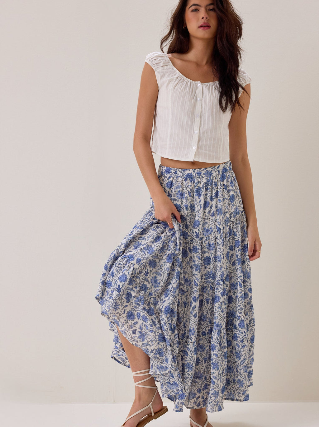 Solara Tiered Maxi Skirt