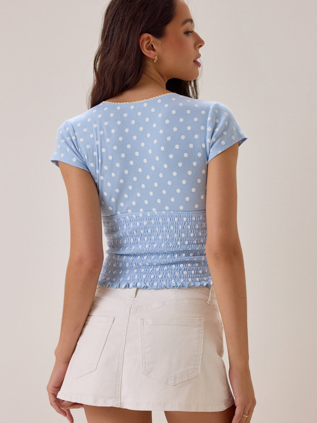 Jolie Smocked Cap Sleeve Tee