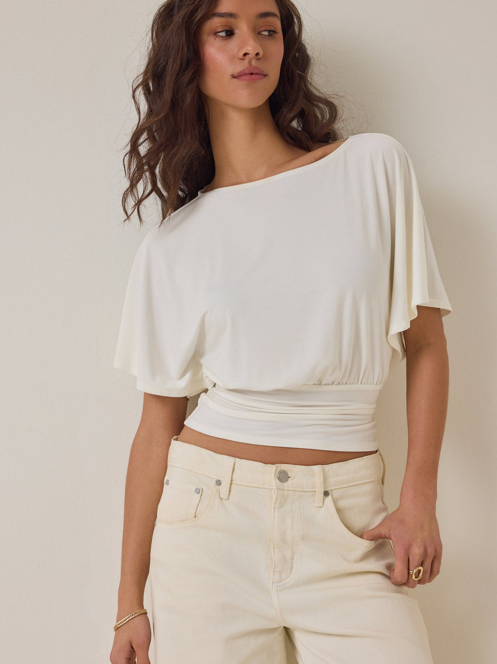 Mina Boatneck Fitted Top