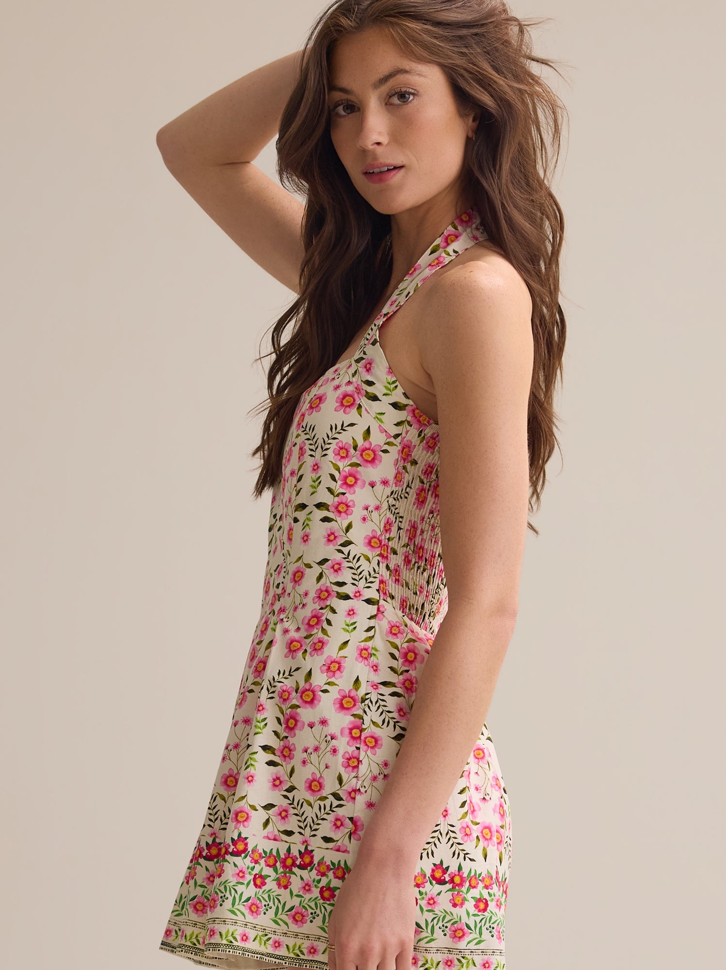 Soleil Floral Halter Romper