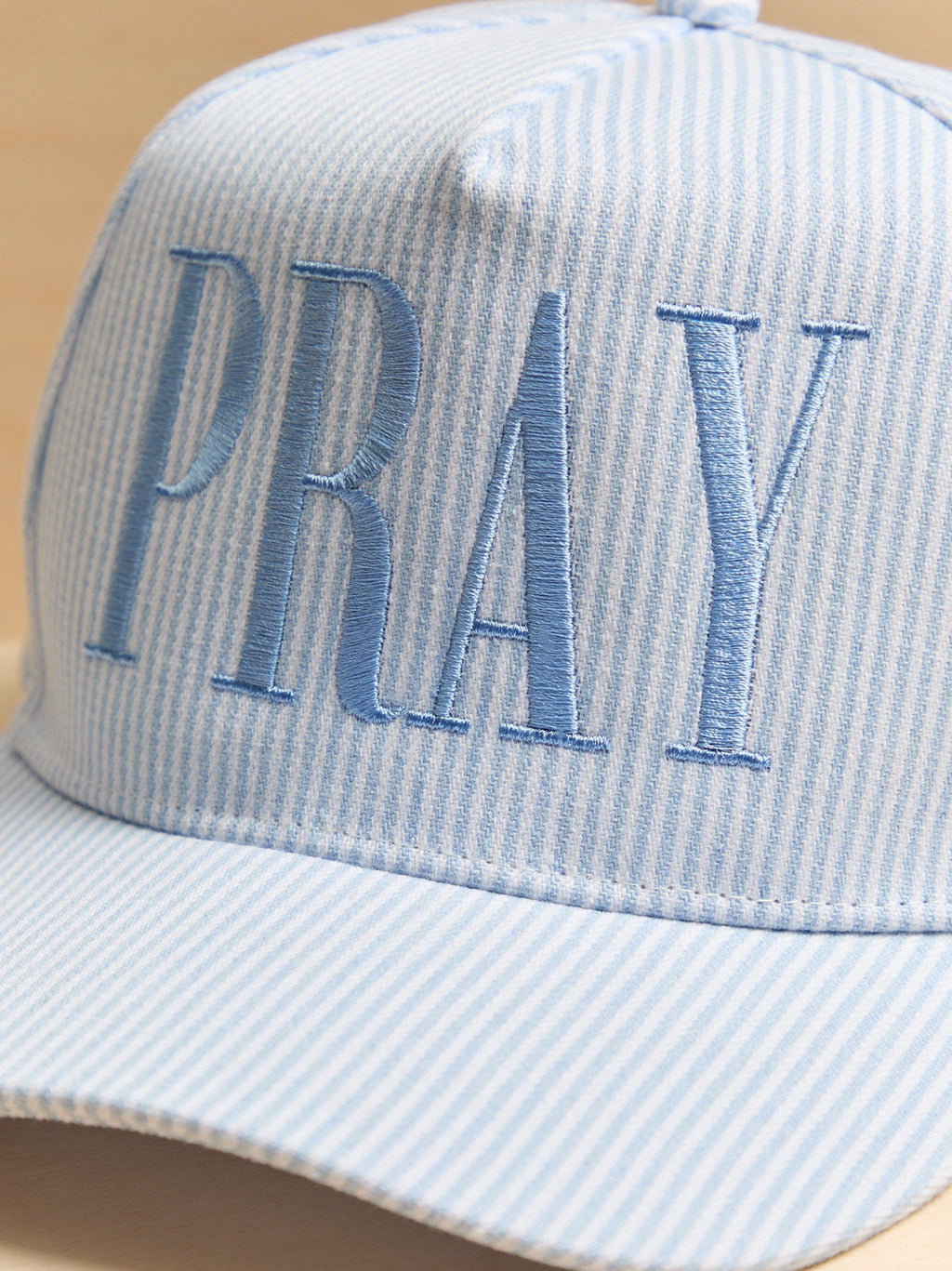 Striped Pray Trucker Hat