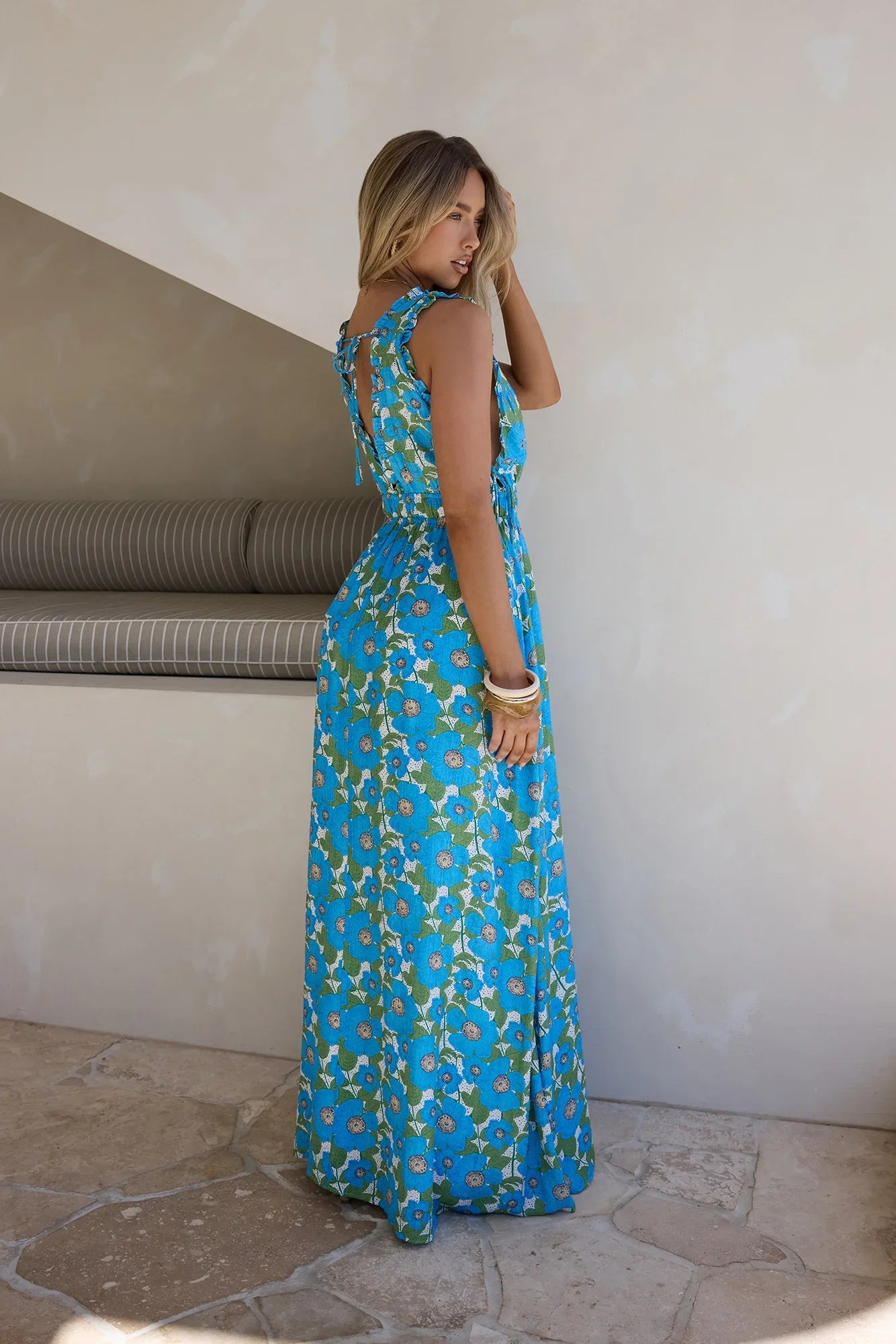 Sunny Allure Maxi Dress Blue