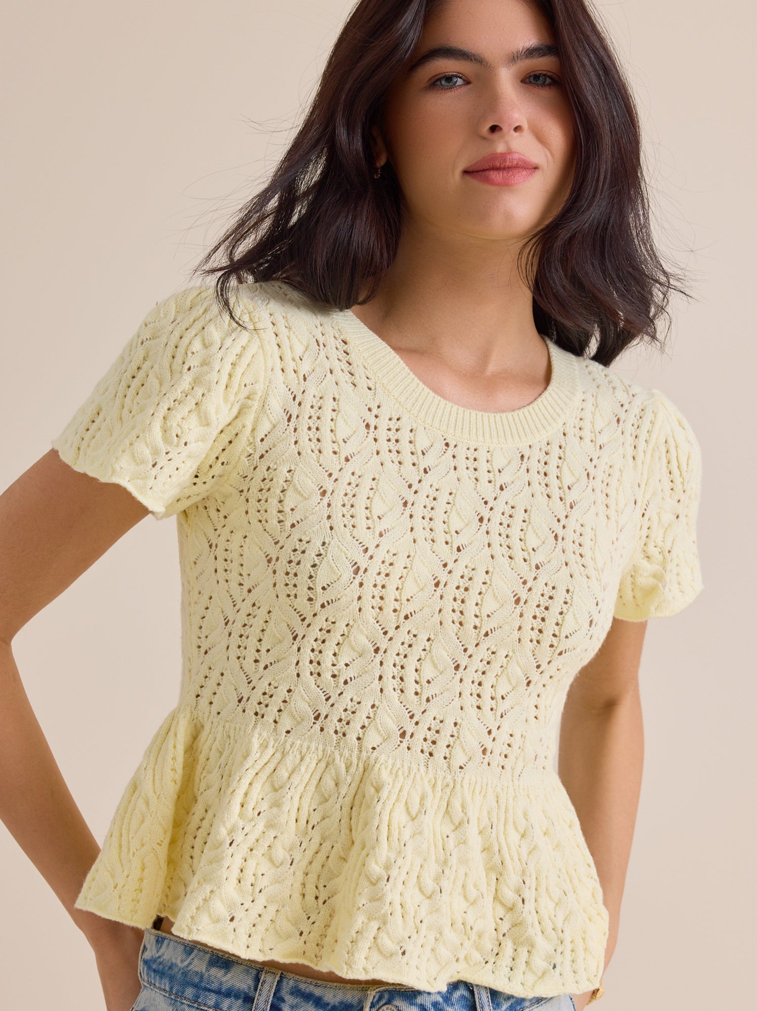 Lexie Pointelle Top