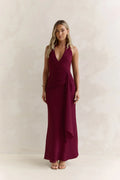 Run To You Halter Maxi Dress Plum
