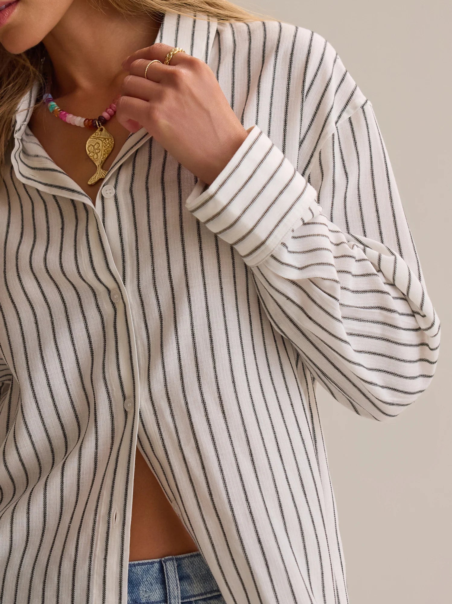 Brandy Button Up Top
