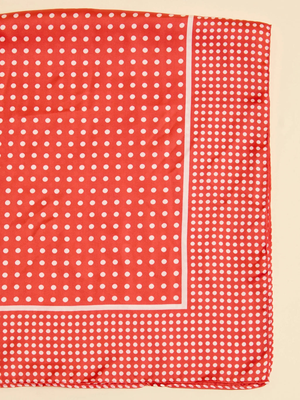 Red Micro Dot Silk Scarf