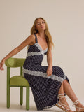 Chelsea Lace Trim Midi Dress
