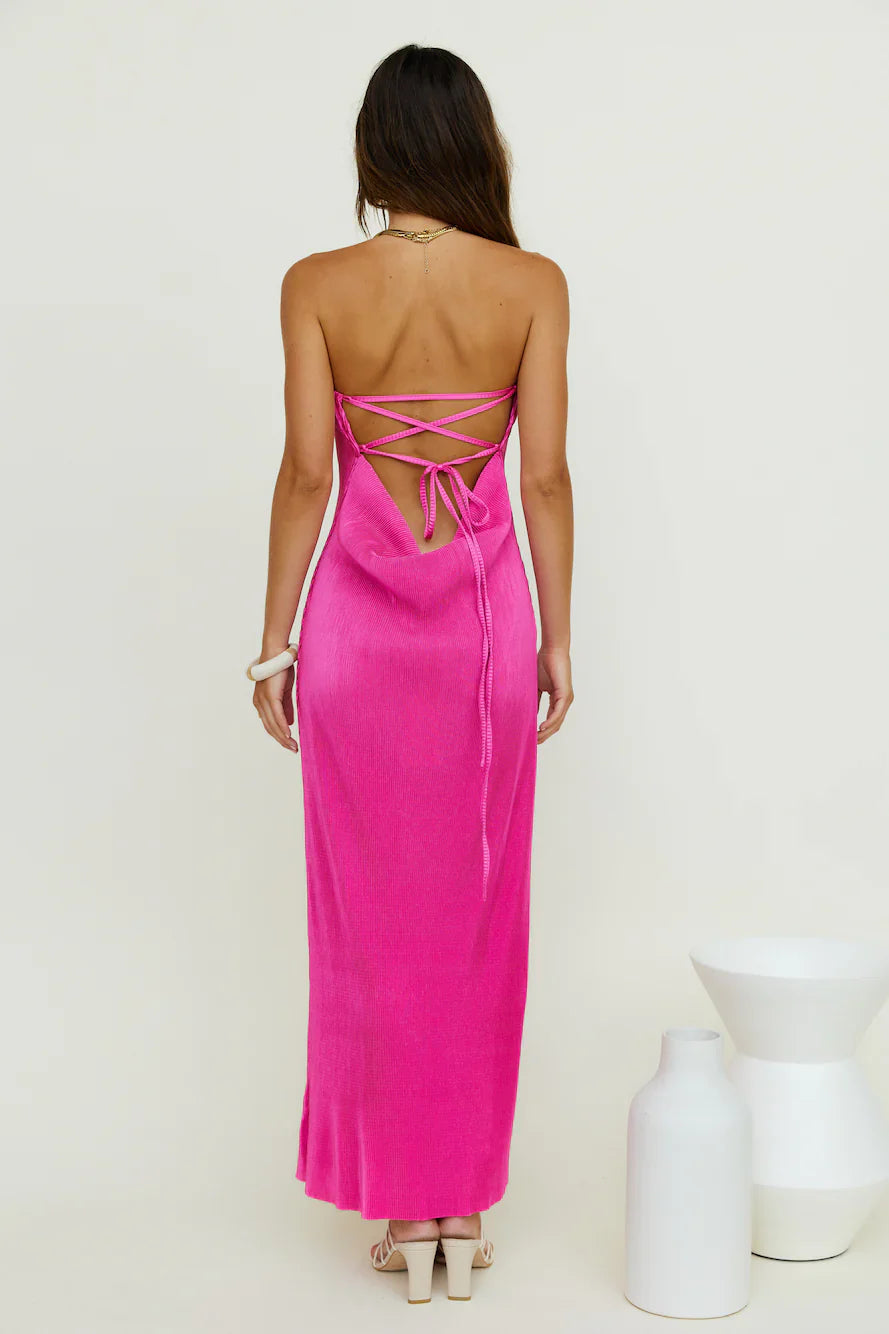 Thinking Of Dusk Maxi Dress Pink