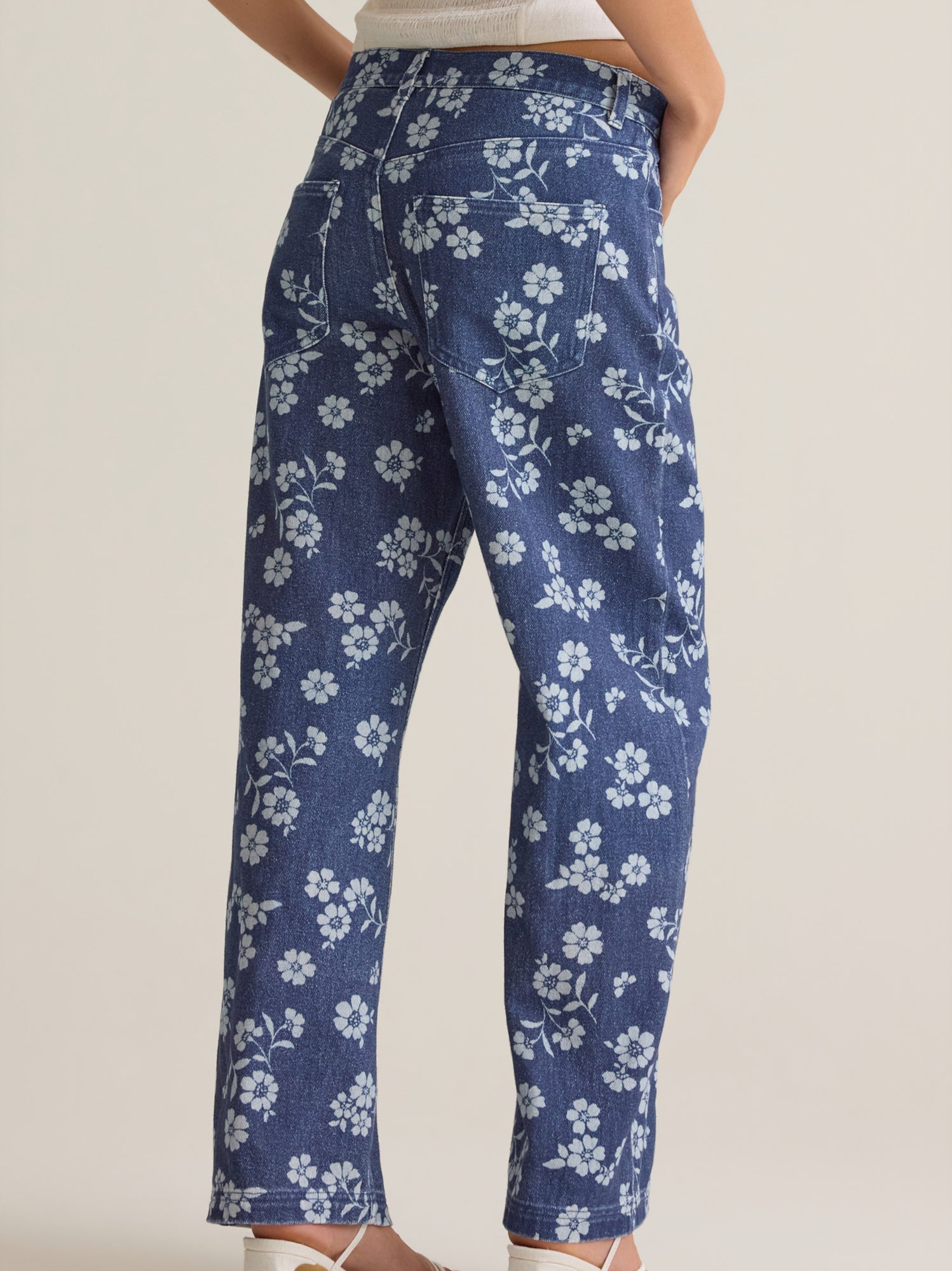Carrie Floral Boyfriend Jean
