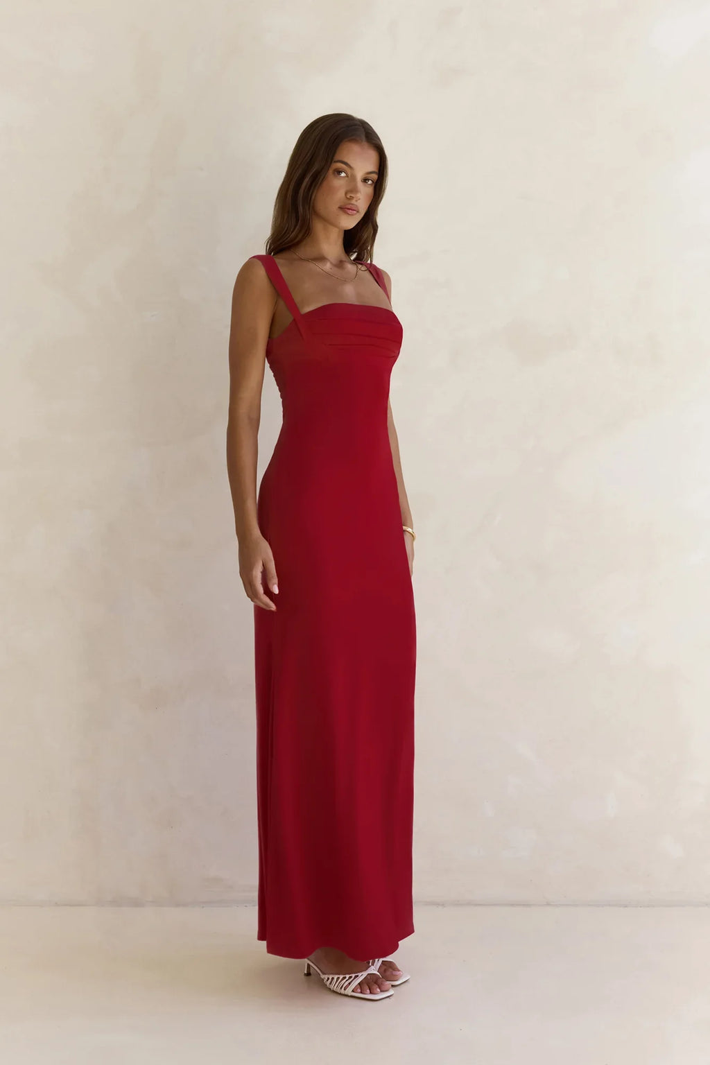 Spring In The Clouds Maxi Dress Burgundy