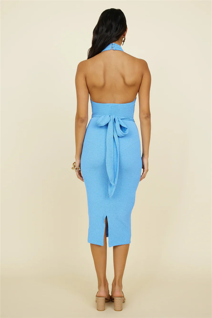 Best of Times Midi Dress Blue